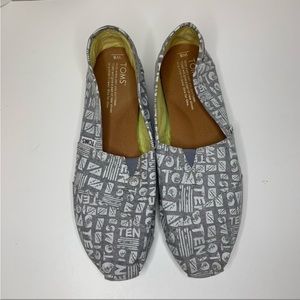 Toms grey  and white shoes